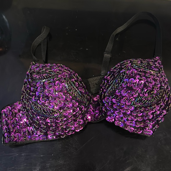 Purple sequin bra - Picture 1 of 2